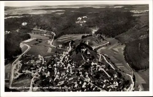 Ak Hettingen in Hohenzollern, Fliegeraufnahme