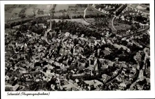 Ak Salzwedel in der Altmark, Luftaufnahme