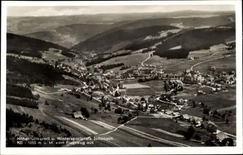 Ak Schonach im Schwarzwald, Fliegeraufnahme