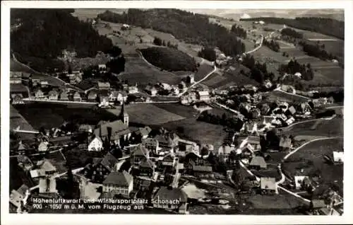 Ak Schonach im Schwarzwald, Fliegeraufnahme