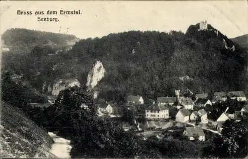 Ak Seeburg im Ermstal Bad Urach in der Schwäbischen Alb, Gesamtansicht