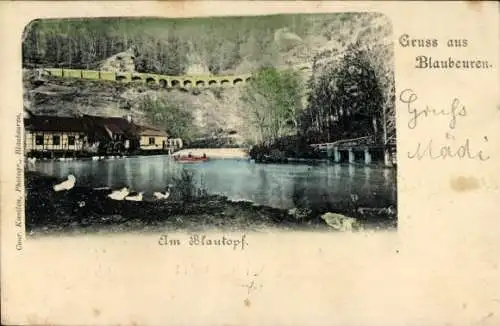 Ak Blaubeuren in Württemberg, am Blautopf