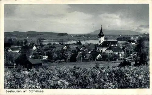 Ak Seehausen am Staffelsee, Gesamtansicht