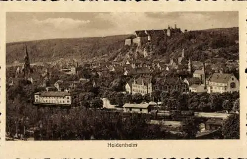 Ak Heidenheim an der Brenz Württemberg, Gesamtansicht mit Schloss Hellenstein