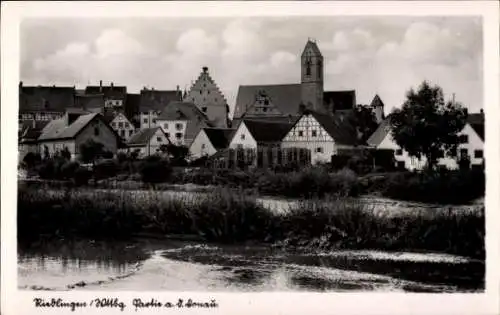 Ak Riedlingen an der Donau Württemberg, Teilansicht, Ufer