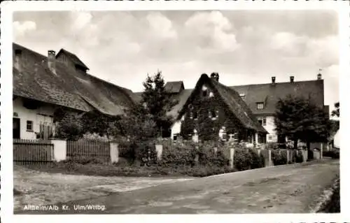 Ak Altheim Alb Württemberg, Teilansicht, Straßenpartie