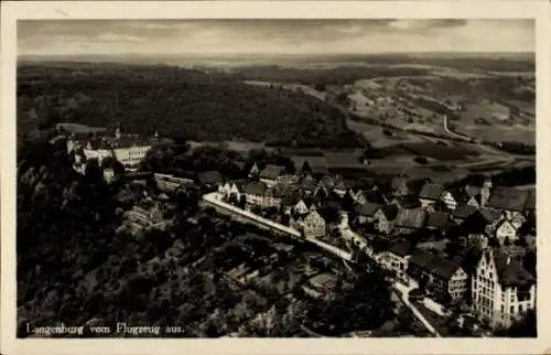 Ak Langenburg in Württemberg, Fliegeraufnahme