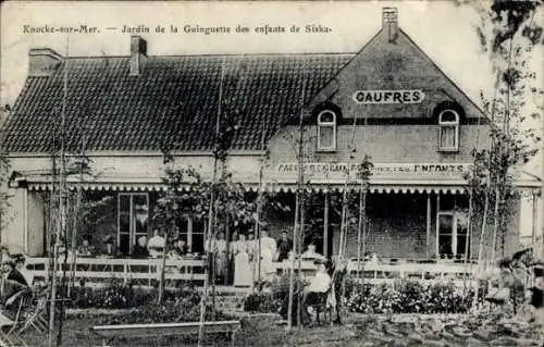 Ak Knokke Heist Heyst Knocke sur Mer Westflandern, Jardin de la Guinguette