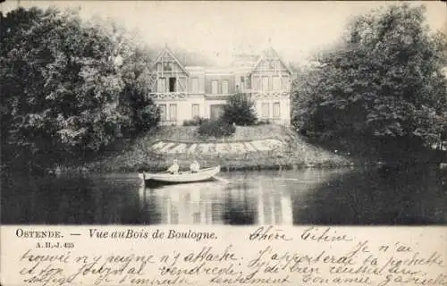 Ak Ostende Ostende Westflandern, Blick auf den Bois de Boulogne