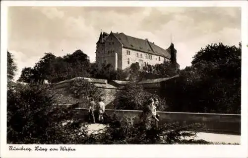 Ak Nürnberg in Mittelfranken, Burg, Blick vom Westen