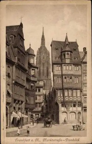 Ak Frankfurt am Main, Marktstraße, Dom