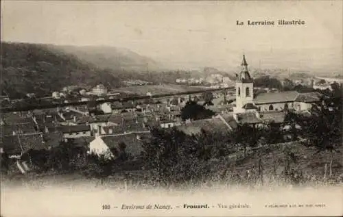 Ak Frouard Meurthe et Moselle, Gesamtansicht, Kirche