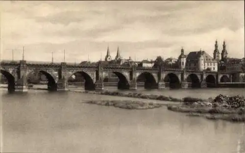 Ak Koblenz am Rhein, Moselbrücke