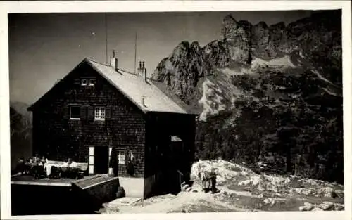 Ak Maurach Eben am Achensee Tirol, Erfurter Hütte, Sonnwendgebirge