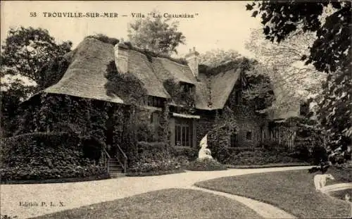 Ak Trouville sur Mer Calvados, Villa La Chaumiere