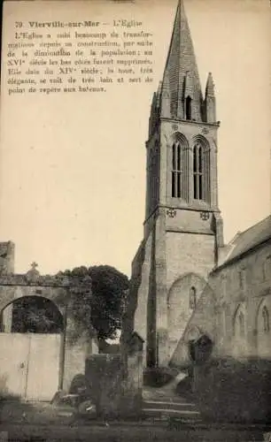 Ak Vierville sur Mer Calvados, Kirche