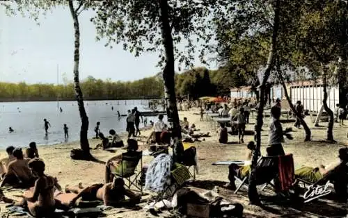 Ak Saint Leger en Yvelines, La Plage des Etangs de Hollande