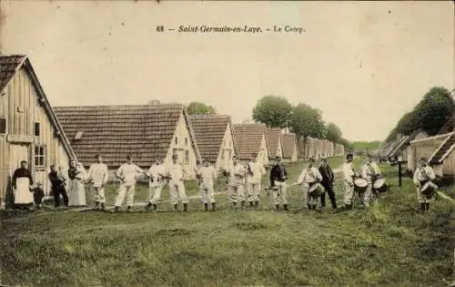 Ak Saint Germain en Laye Yvelines, Camp, Gruppe mit Instrumenten