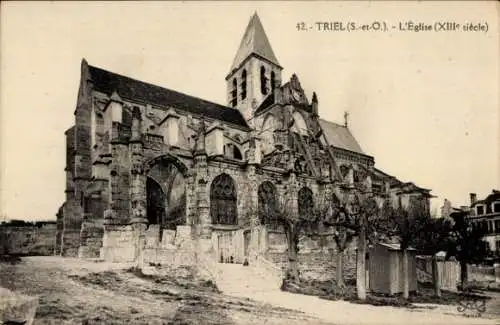 Ak Triel sur Seine Yvelines, Kirche