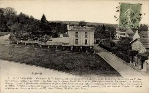 Ak Marly le Roi Yvelines, L'Abeille, Orangerie de V. Sardou, Rue Malleville