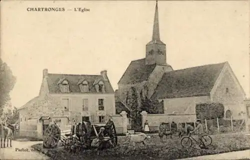 Ak Chartronges Seine et Marne, Kirche