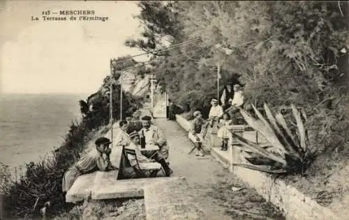 Ak Meschers Charente Maritime, La Terrasse de l'Ermitage