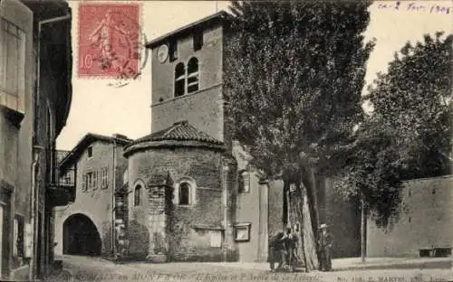 Ak Saint Romain au Mont d'Or Rhône, Kirche, Arbre de la Liberte