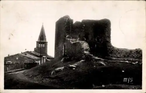 Ak Saint Martin en Haut Rhône, Rochefort, Ruines du Chateau