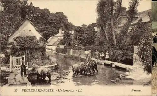 Ak Veules les Roses Seine-Maritime, L'Abreuvoir