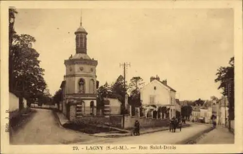 Ak Lagny Seine et Marne, Rue Saint-Denis