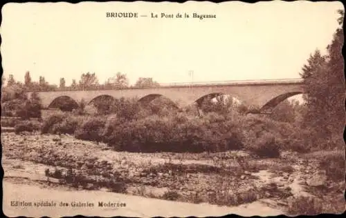 Ak Brioude Haute Loire, Le Pont de la Bageasse