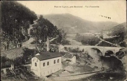 Ak Monistrol d'Allier Haute Loire, Pont de Lignon