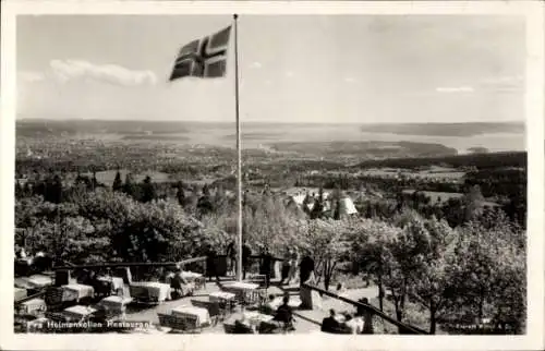 Ak Oslo Norwegen, Panorama fra Holmenkollen Restaurant