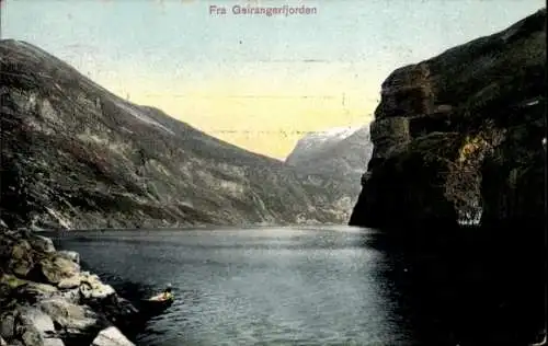 Ak Geirangerfjord Norwegen, Teilansicht