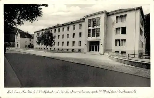 Ak Bad Ems an der Lahn, Kurklinik Westfalenheim, Vorderansicht