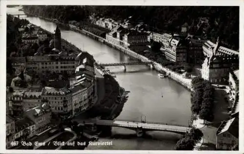 Ak Bad Ems an der Lahn, Kurviertel, Brücken