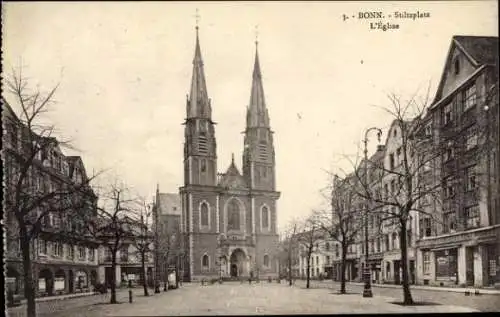 Ak Bonn, Stiltzplatz, Kirche