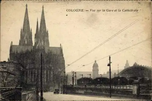 Ak Köln am Rhein, Dom, Hauptbahnhof