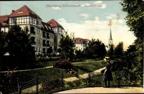 Ak Wilhelmstadt Magdeburg an der Elbe, Goethestraße