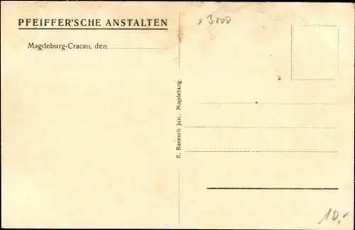 Ak Cracau Magdeburg, Pfeiffer'sche Anstalten, Bethesda, Johannesstift, Hohenzollernstift