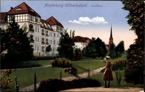 Ak Wilhelmstadt Magdeburg an der Elbe, Goethestraße