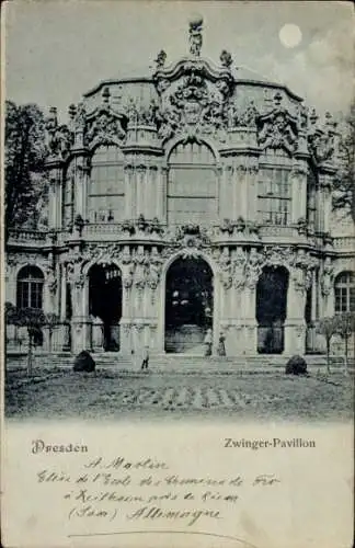 Ak Dresden Altstadt, Königlicher Zwinger, Zwinger-Pavillon