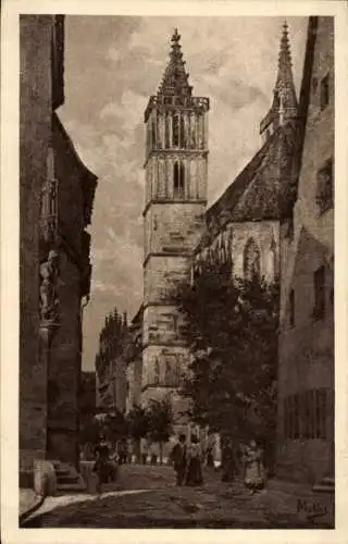 Künstler Ak Mahler, E., Rothenburg ob der Tauber Mittelfranken, Jakobskirche