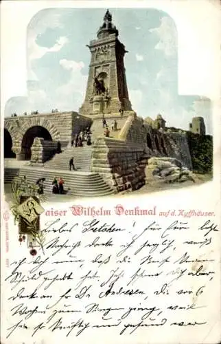 Ak Kyffhäuserland in Thüringen, Kaiser Wilhelm Denkmal auf dem Kyffhäuser