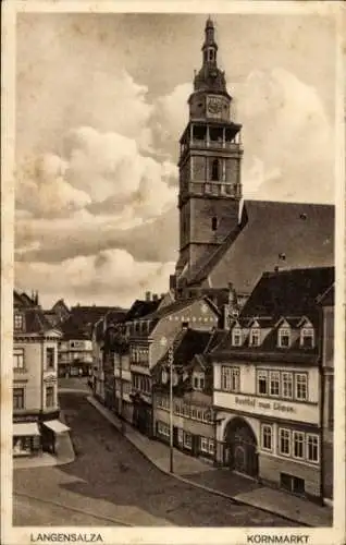 Ak Bad Langensalza in Thüringen, Kornmarkt, Gasthof zum Löwen