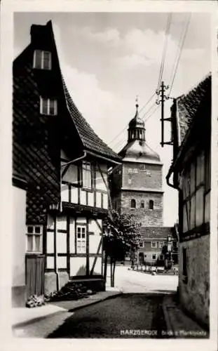 Ak Harzgerode im Harz, Blick zum Marktplatz