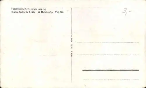 Ak Dahlen in Sachsen, Käthe Kollwitz Hütte, Wald