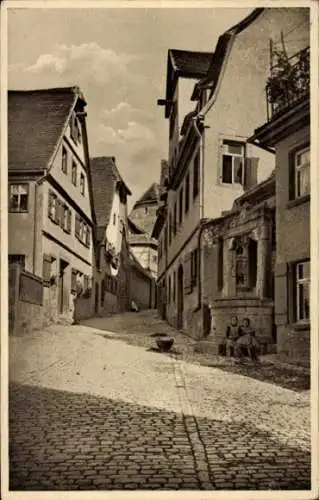 Ak Rothenburg ob der Tauber Mittelfranken, Teilansicht