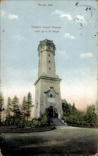 Ak Rochlitz an der Mulde, Rochlitzer Berg, Friedrich August Turm, Denkmal