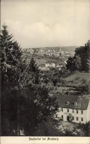 Ak Arnsberg im Sauerland Westfalen, Teilansicht, Seufzertal